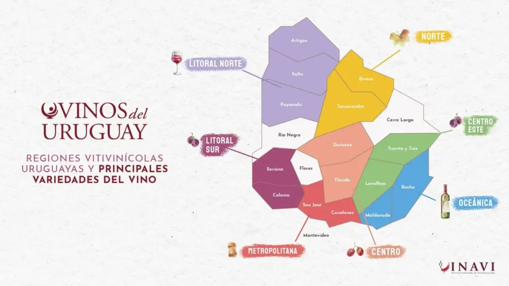 Mapa Vinícola do Uruguai