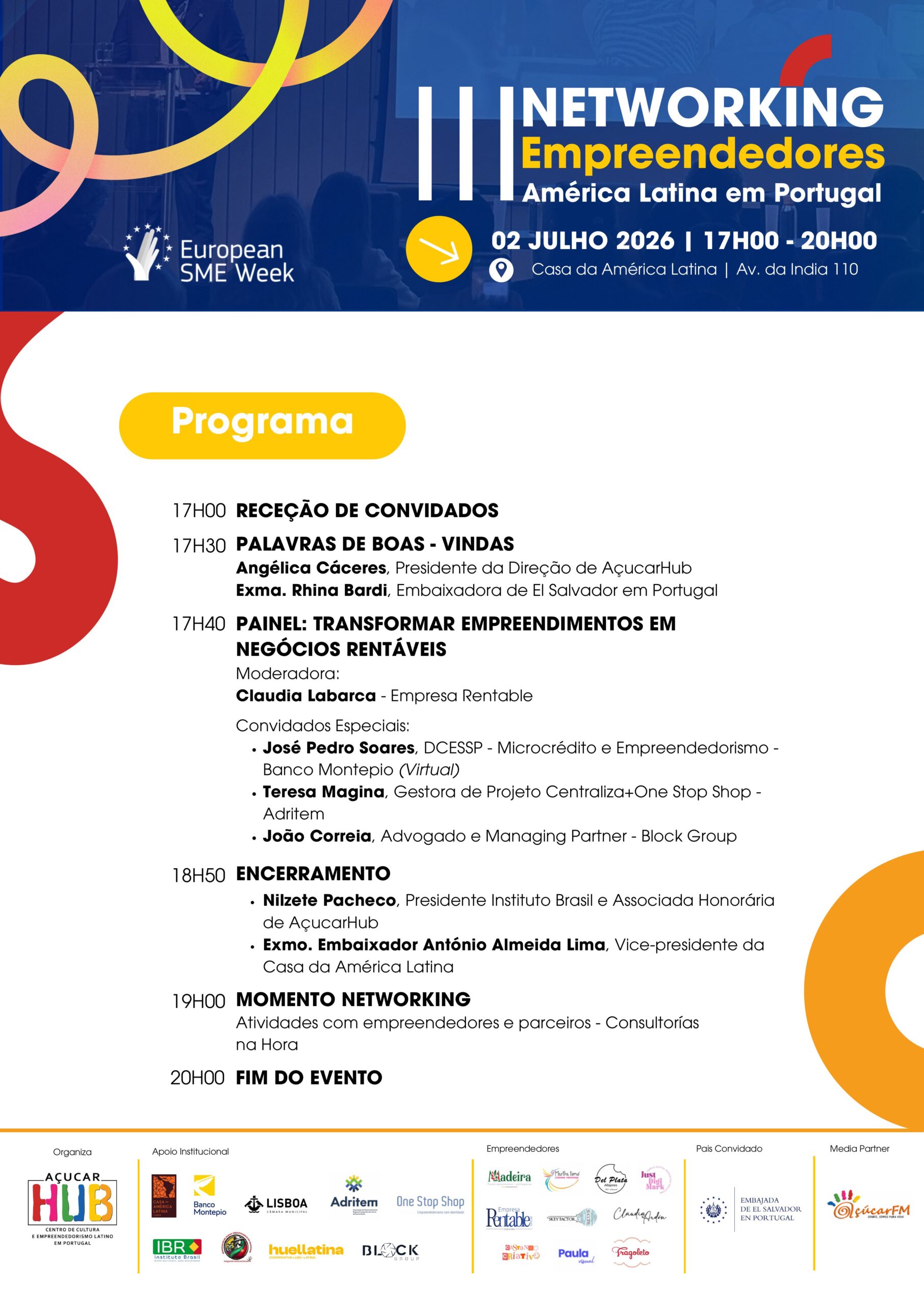 Programação III Networking Empreendedores LATAM